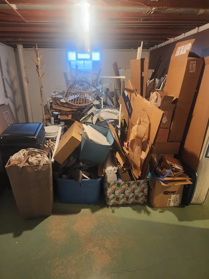 Roll-off dumpster container at job site for Concrete Dumpster Rental in Ashland